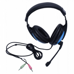 Casti over-ear PC-gaming cu microfon reglabil model LH-760 2m Albastru AXT- BBL4580 