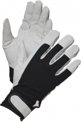 Manusi Protectie PROTEK Piele Spalt de Porc si Bumbac Alb si Negru -TEM800544 