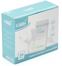Pungi stocare lapte matern U-grow 30 buc 