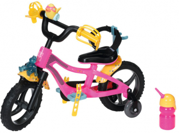 Bicicleta cu lumini si claxon pentru papusa Baby Born 
