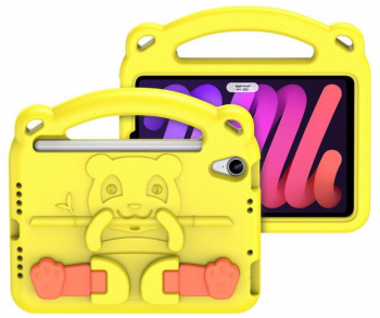 Husa spuma protectie tableta pentru iPad Mini 6 2021 pentru copii model Panda Galben HRT-BBL4640 