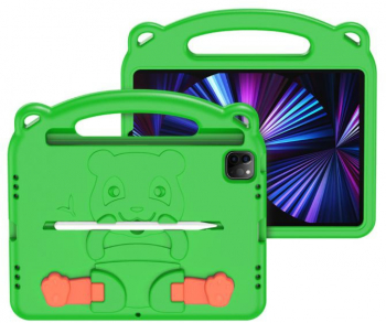 Husa spuma protectie tableta pentru iPad Mini 6 2021 pentru copii model Panda Verde HRT-BBL4639 