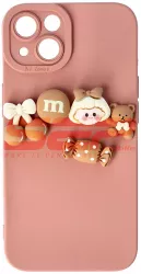 Toc silicon 3D Cartoon Apple iPhone 13 Pink Candy 