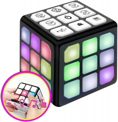 Cub rubic interactiv multiplayer cu 4 jocuri efecte muzicale si luminoase sunet reglabil