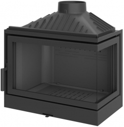 Focar din fonta pentru semineu pe lemne KFD ECO MAX 7 R Basic 2 laturi din sticla putere nominala 14 kW randament 82 5 