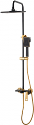 Coloana de dus TRENDY S cu trei functii black-gold 