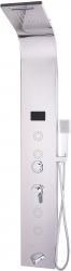 Panou dus TRENDY and rsquo S cu hidromasaj inox 5 functii Digital Thermo cromat lucios cu led 