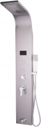 Panou dus TRENDY and rsquo S cu hidromasaj inox 5 functii Digital Thermo gri satin cu led 