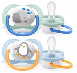 Suzeta PHILIPS AVENT Ultra Air SCF08005 0 luni+ ortodontica Albastru Verde 