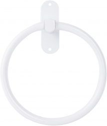 Suport prosop tip inel prindere pe perete alb mat 17cm X 9cm 
