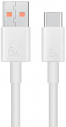 Cablu de incarcare si date pentru Huawei 6A 66W Super Charge 1M Alb