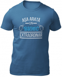 Tricou personalizat Asa arata un bunic extraordinar albastru denim marime M 