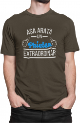 Tricou personalizat Asa arata un prieten extraordinar Kaki marime 2XL 