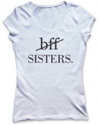 Tricou personalizat Sisters BFF Alb marime 2XL 