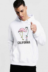 Hanorac Barbati Alb - California XL 