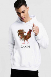 Hanorac Barbati Alb - Cocos 2XL 