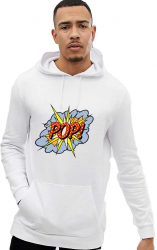 Hanorac Barbati Alb - POP XL 
