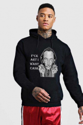 Hanorac Barbati Negru - Dali - I want CASH L 