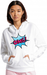 Hanorac dama alb - OMG M 