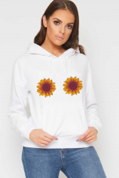 Hanorac dama alb - Sunflower M 