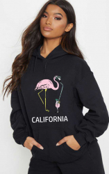 Hanorac dama negru - California M 