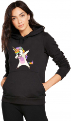 Hanorac dama negru - Cool Unicorn S 