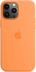 Husa spate Apple MMJ12FE/A Silicone Case cu MagSafe pentru iPhone 13 Marigold Blister 