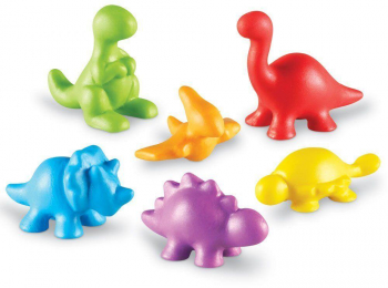 Learning resources - set pentru sortat si numarat - dinozauri jucausi 72 piese 