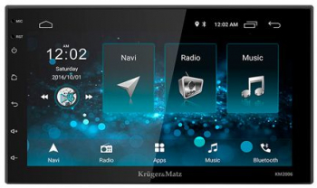 2 Din Player Auto Android 8.1 Conectivitate Bluetooth Negru 