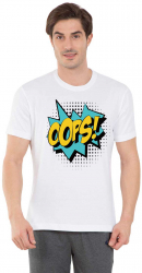 Tricou barbati alb - Oops L 