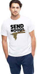 Tricou barbati alb - Send Noods M 