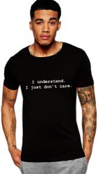 Tricou negru barbati - I understand S 