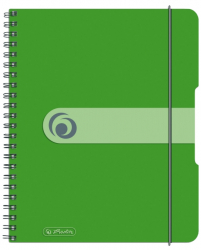 Caiet A5 80f Spirala Elastic Perforat Eotg Coperta Pp Verde 