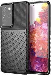 Husa pentru Samsung Galaxy S22 Ultra Silicon Rigidizat Negru HUR-BBL4899 