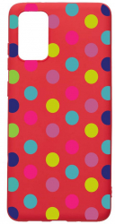 Husa Silicon Compatibila Cu Huawei P Smart 2021 Dots Color rezistenta la uzura Red R 61