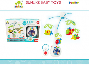 Carusel muzical pentru copii 2 in 1 cu avioane si elicoptere Sunlike