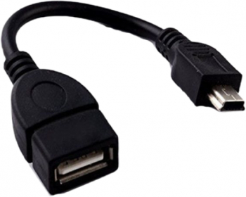 Cablu adaptor OTG Mini-USB la USB-mama 14 cm Negru SOHO4293 