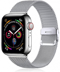 Curea metalica MTP Meshed Milanese Loop pentru Apple Watch 7 Diagonala 41 mm Silver 
