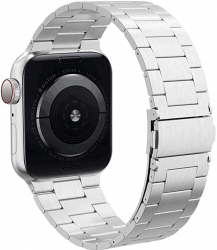 Curea Titan MTP Titanium Band compatibila Apple Watch 7 Model Super Usor 45 mm Silver 