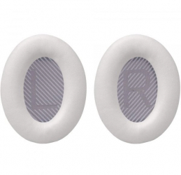 Set 2 bureti MTP pentru casti Bose QuietComfort QC2 QC15 QC25 QC35 QC35 II AE2 AE2i AE2w SoundTrue SoundLink Over-Ear Alb Piele ecologica 