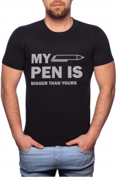 Tricou barbati Bigger Than Yours 100 Bumbac B407 Negru S