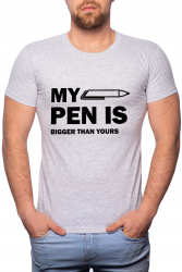 Tricou barbati Bigger Than Yours 100 Bumbac GR407 Gri M
