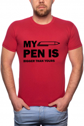 Tricou barbati Bigger Than Yours 100 Bumbac R407 Rosu Bordeaux XL 