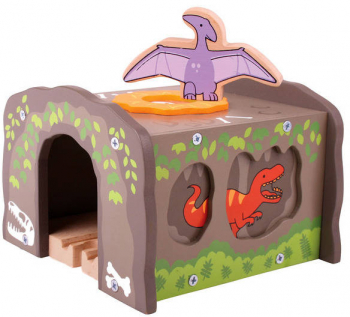 Bigjigs - tunel cu t-rex 