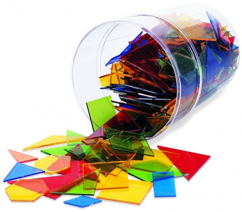 Learning resources - poligoane colorate - set 450 buc 