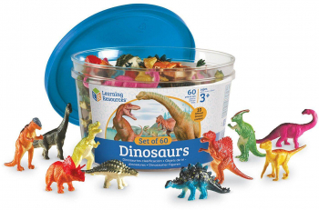 Learning resources - set pentru sortat - dinozauri jucausi 60 piese 