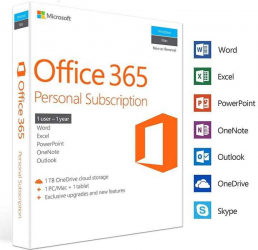 Microsoft Office 365 Personal 1 User PC/MAC