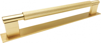 Maner pentru mobila Arpa Plate finisaj alama intunecata periata L 358 mm 