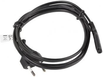 Cablu de alimentare TV radiocasetofon conector IEC C8 2 pini 230V 1.5 m Negru SOHO4340 