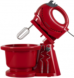Mixer cu bol rotativ Hausberg HB-3519R Capacitate 2L Putere 300W Rosu 